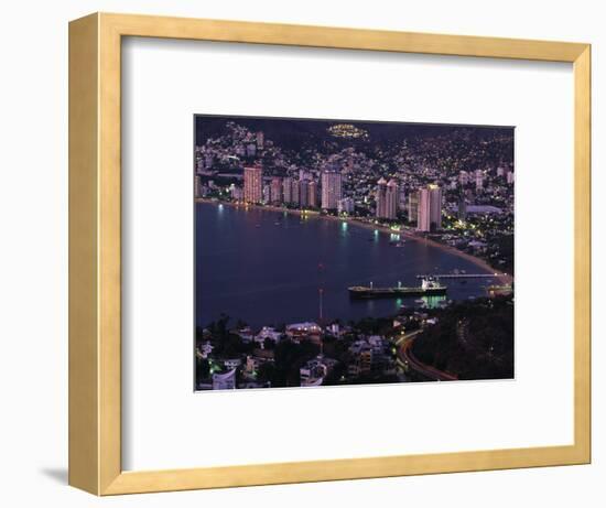 Acapulco Bay and Beach, Acapulco, Mexico-Walter Bibikow-Framed Photographic Print