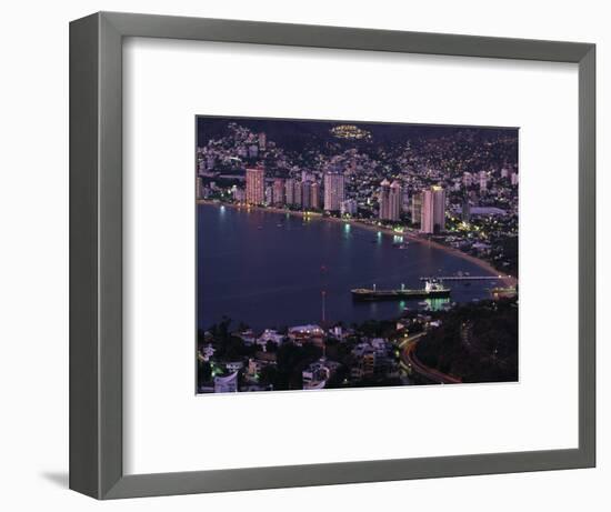 Acapulco Bay and Beach, Acapulco, Mexico-Walter Bibikow-Framed Photographic Print