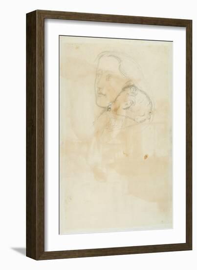 Accepted, 1853 (Pen and Brown Ink on Wove Paper)-John Everett Millais-Framed Giclee Print