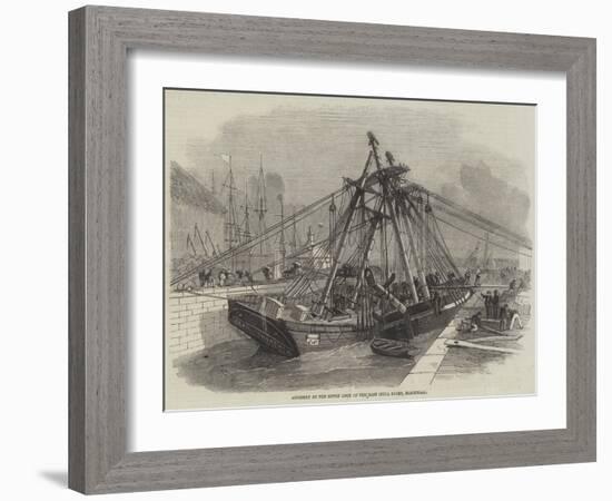 Accident at the Entry Lock of the East India Docks, Blackwall-Edwin Weedon-Framed Giclee Print