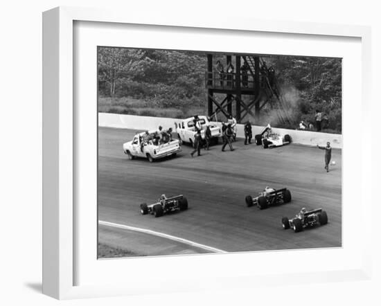 Accident at the Indianapolis 500, Indianapolis, Indiana, USA, 1974-null-Framed Photographic Print