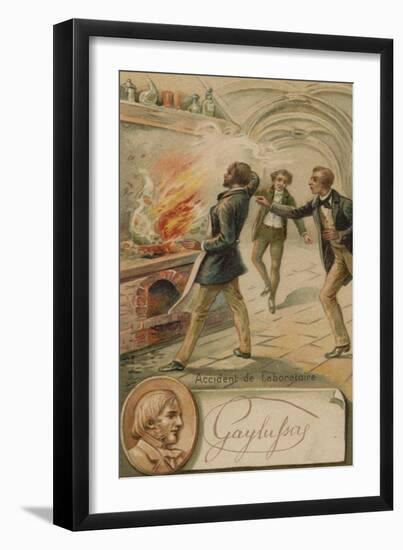 Accident in the Laboratory of French Chemist and Physicist Joseph Louis Gay-Lussac-null-Framed Giclee Print