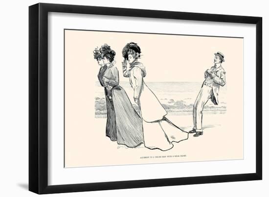 Accident to a Young Man with a Weak Heart-Charles Dana Gibson-Framed Art Print