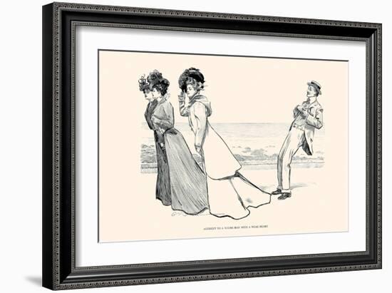 Accident to a Young Man with a Weak Heart-Charles Dana Gibson-Framed Art Print