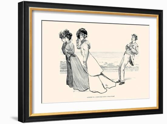 Accident to a Young Man with a Weak Heart-Charles Dana Gibson-Framed Art Print