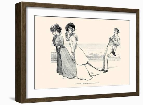 Accident to a Young Man with a Weak Heart-Charles Dana Gibson-Framed Premium Giclee Print