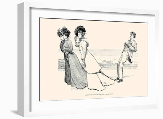 Accident to a Young Man with a Weak Heart-Charles Dana Gibson-Framed Premium Giclee Print