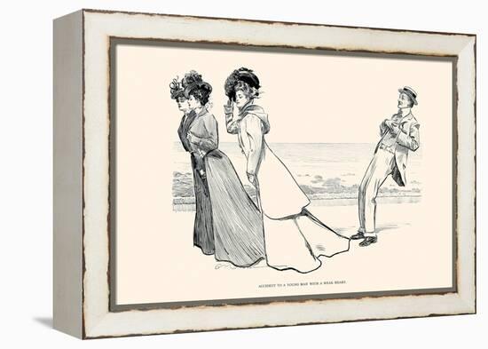 Accident to a Young Man with a Weak Heart-Charles Dana Gibson-Framed Stretched Canvas