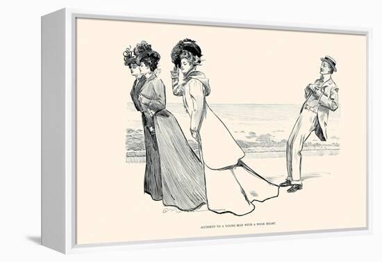 Accident to a Young Man with a Weak Heart-Charles Dana Gibson-Framed Stretched Canvas