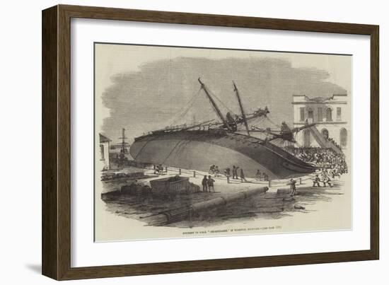 Accident to HMS Perseverance, in Woolwich Dockyard-null-Framed Giclee Print