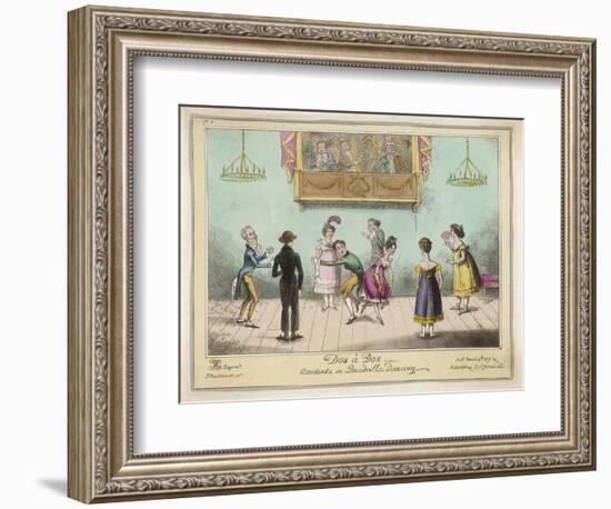 Accidents in Quadrille Dancing Mishaps to Avoid on the Dance Floor-George Cruikshank-Framed Art Print