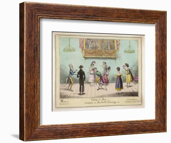 Accidents in Quadrille Dancing Mishaps to Avoid on the Dance Floor-George Cruikshank-Framed Art Print