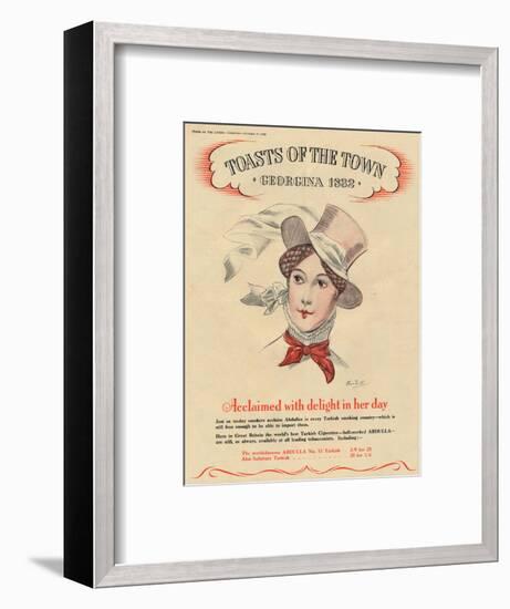 'Acclaimed with delight in her day, Toasts of the Town - Georgina 1832', 1940-Unknown-Framed Giclee Print