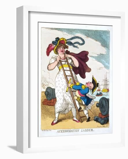 Accomodation Ladder, England, 19th Century-Thomas Rowlandson-Framed Giclee Print