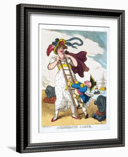 Accomodation Ladder, England, 19th Century-Thomas Rowlandson-Framed Giclee Print