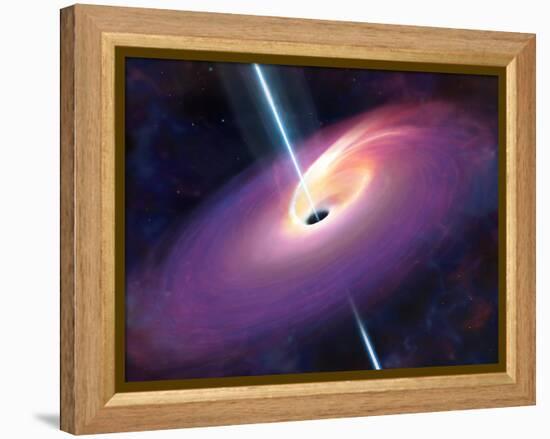 Accretion by a Supermassive Black Hole-null-Framed Premier Image Canvas