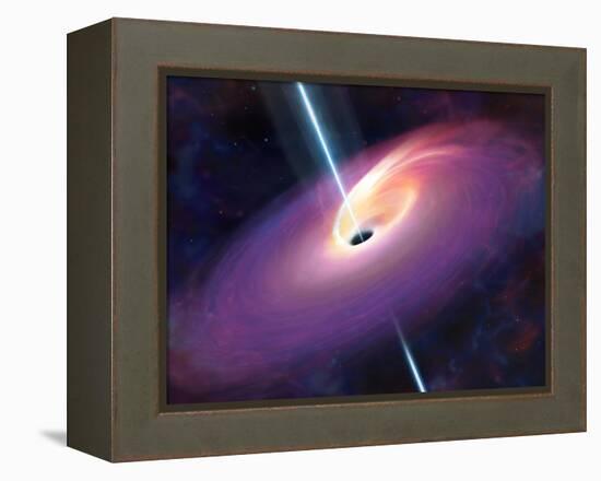 Accretion by a Supermassive Black Hole-null-Framed Premier Image Canvas