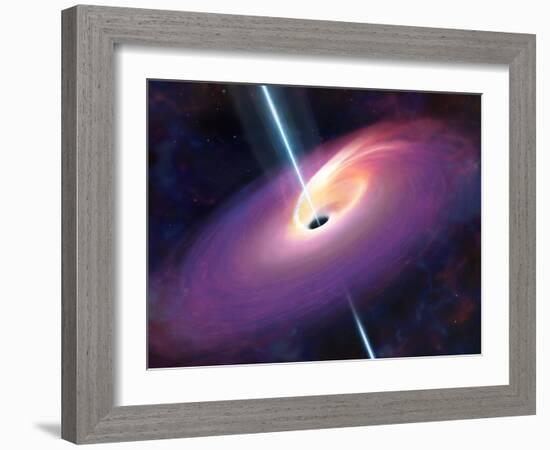 Accretion by a Supermassive Black Hole-null-Framed Photographic Print