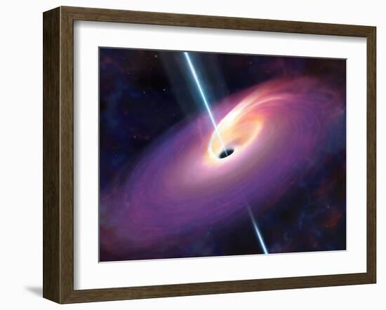 Accretion by a Supermassive Black Hole-null-Framed Photographic Print