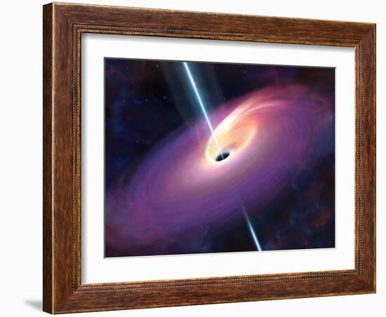 Accretion by a Supermassive Black Hole-null-Framed Photographic Print