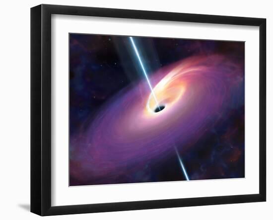Accretion by a Supermassive Black Hole-null-Framed Photographic Print