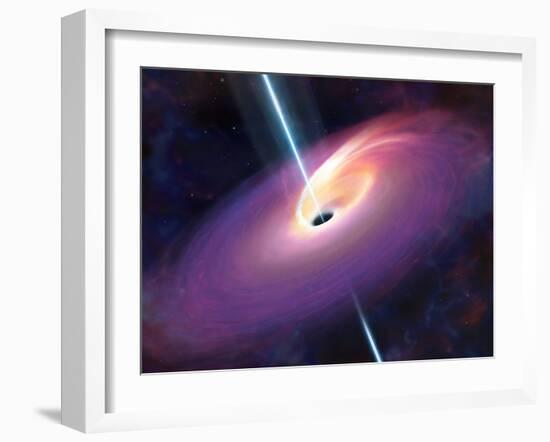 Accretion by a Supermassive Black Hole-null-Framed Photographic Print