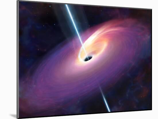 Accretion by a Supermassive Black Hole-null-Mounted Photographic Print