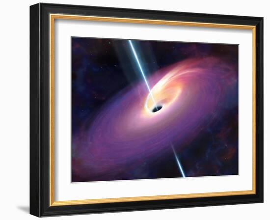 Accretion by a Supermassive Black Hole-null-Framed Photographic Print