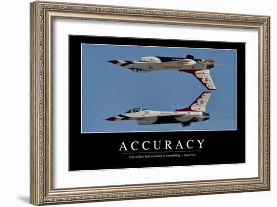 Accuracy: Inspirational Quote and Motivational Poster-null-Framed Photographic Print