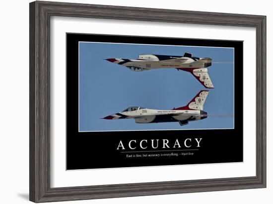 Accuracy: Inspirational Quote and Motivational Poster-null-Framed Photographic Print