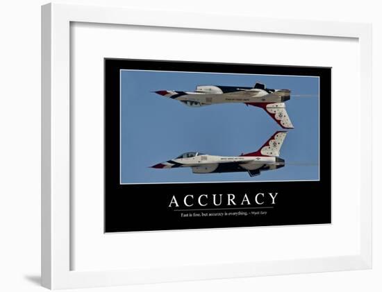 Accuracy: Inspirational Quote and Motivational Poster-null-Framed Photographic Print