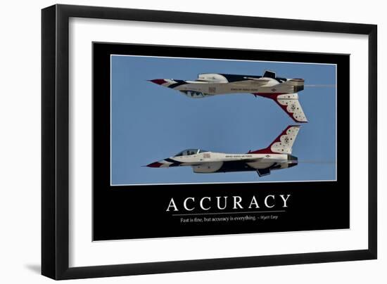 Accuracy: Inspirational Quote and Motivational Poster-null-Framed Photographic Print