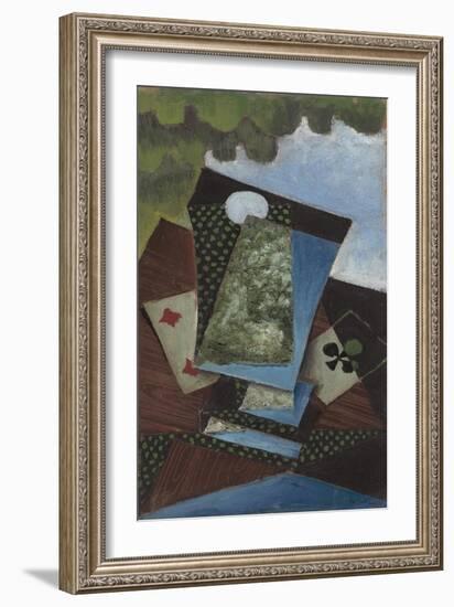 Ace of Clubs and Four of Diamonds, 1912-Juan Gris-Framed Giclee Print