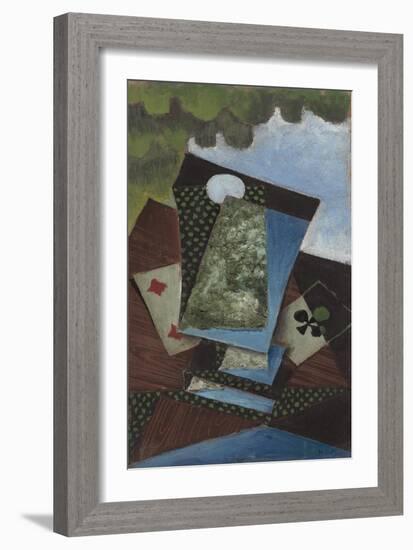 Ace of Clubs and Four of Diamonds, 1912-Juan Gris-Framed Giclee Print