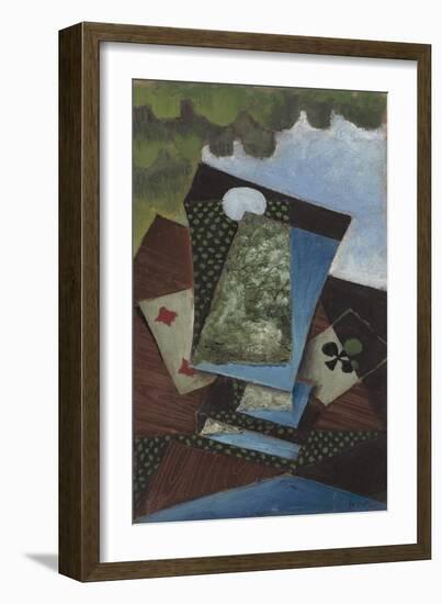 Ace of Clubs and Four of Diamonds, 1912-Juan Gris-Framed Giclee Print