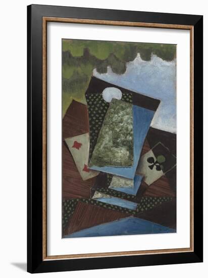 Ace of Clubs and Four of Diamonds, 1912-Juan Gris-Framed Giclee Print