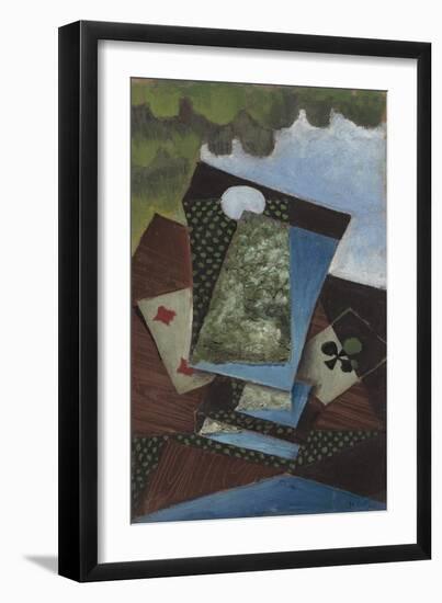 Ace of Clubs and Four of Diamonds, 1912-Juan Gris-Framed Giclee Print