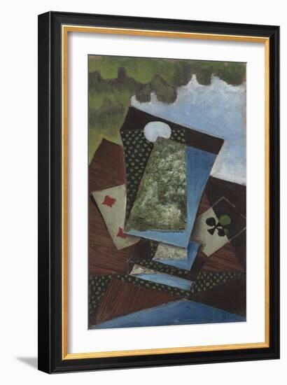 Ace of Clubs and Four of Diamonds, 1912-Juan Gris-Framed Giclee Print