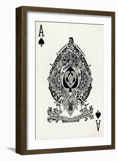 Ace of Spades from a deck of Goodall & Son Ltd. playing cards, c1940-Unknown-Framed Giclee Print