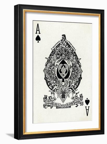 Ace of Spades from a deck of Goodall & Son Ltd. playing cards, c1940-Unknown-Framed Giclee Print