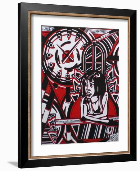 Ace of Spades-Abstract Graffiti-Framed Giclee Print