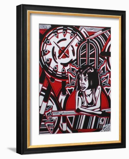 Ace of Spades-Abstract Graffiti-Framed Giclee Print
