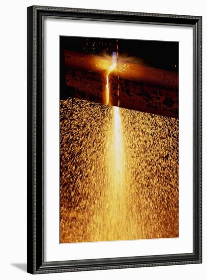 Acetylene Torch Cutting Steel Beams-Paul Souders-Framed Photographic Print