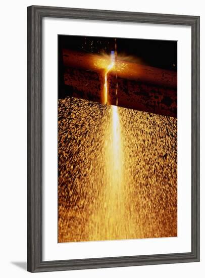 Acetylene Torch Cutting Steel Beams-Paul Souders-Framed Photographic Print