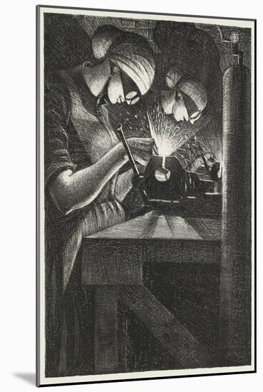 Acetylene Welders, 1917 (Litho)-Christopher Richard Wynne Nevinson-Mounted Giclee Print