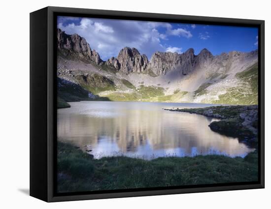 Acherito Lake in the Pyrenees Mountains, Spain-Inaki Relanzon-Framed Premier Image Canvas