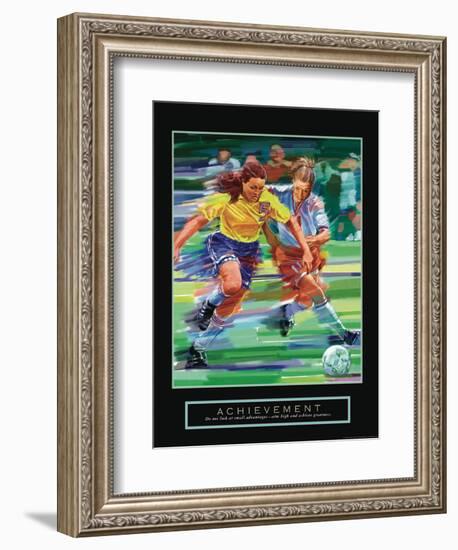 Achievement - Girl's Soccer-Bill Hall-Framed Art Print