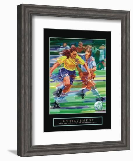 Achievement - Girl's Soccer-Bill Hall-Framed Art Print