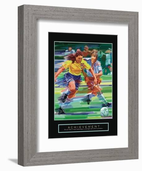 Achievement - Girl's Soccer-Bill Hall-Framed Art Print