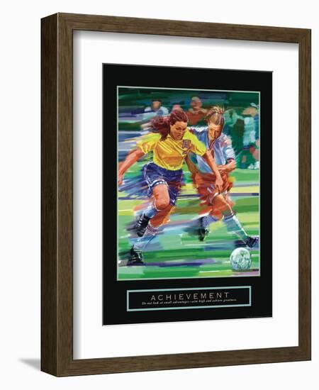 Achievement - Girl's Soccer-Bill Hall-Framed Art Print